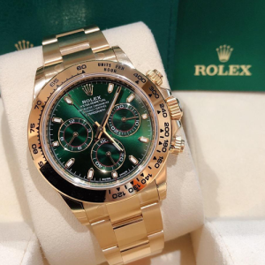 Rolex Daytona Oyster, 40 Mm, Full Gold With Green Dial