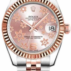 Rolex Date Just Pink Oyester Watch Women