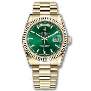 Rolex Oyster Perpetual Day-Date Full Gold Green Dial