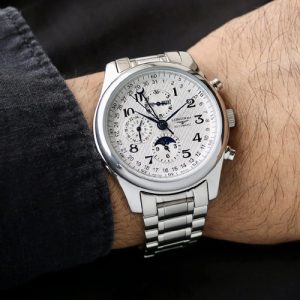 Longiness Master Collection White Dial Silver Bracelet Mens Watch