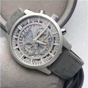 Montblanc Chronograph Grey Leather Mens Watch