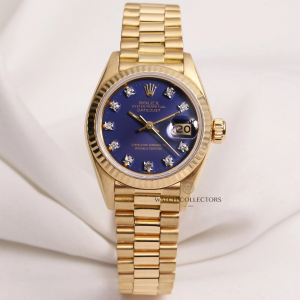 Rolex Lady Date Just 69178 Blue Diamond Dial Women